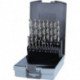 Jeu de Foret hélicoidaux DIN 338 TypN D.1-13x0.5mm HSS 25 unités coffret plastique.RUKO