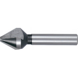 Fraise à chanfreiner et à ébavurer DIN334-C 60degr D.6,3mm HSS 3 lames RUKO
