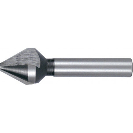 Fraise à chanfreiner et à ébavurer DIN334-C 60degr D.6,3mm HSS 3 lames RUKO