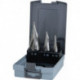 Set foret étagés D.4-12/4-20/4-30mm HSS-Co5 3 unités coffret platique