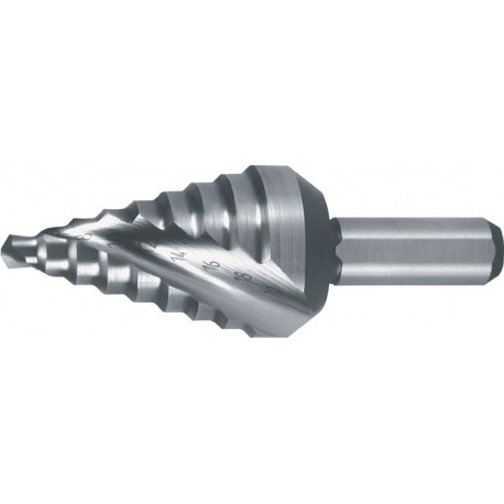 Foret étagé plage de perçage 4-20mm HSS Spiralnut RUKO