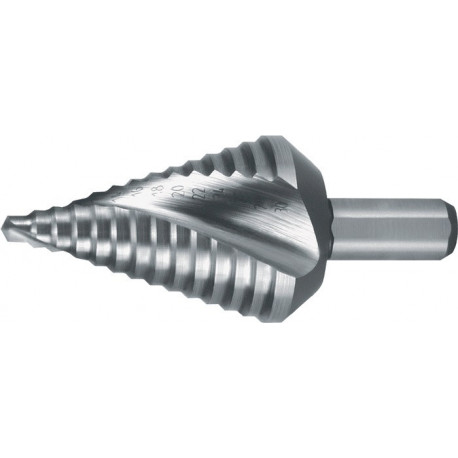 Foret étagé plage de perçage 4-30mm HSS Spiralnut RUKO