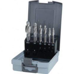 Jeu de fraises à lamer DIN373 Avant-trou M3-M10 coffret plastique HSS