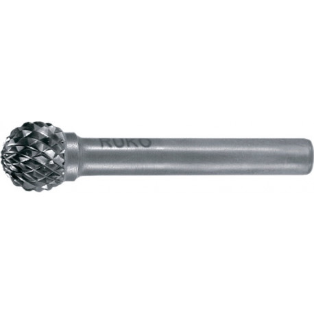 Fraise sur tige KUD D.12mm Tête-L.11mm Arbre-D.6mm HM carbure engrènement 4 RUKO
