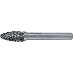 Fraise sur tige RBF D.10mm Tête-L.20mm Arbre-D.6mm HM carbure engrènement 4 RUKO