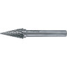 Fraise sur tige SKM D.8mm Tête-L.18mm Arbre-D.6mm HM carbure engrènement 4 RUKO