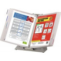 Support de table PVC blanc 10 panneaux d'affichage Support métal laqué A4 TARIFOLD