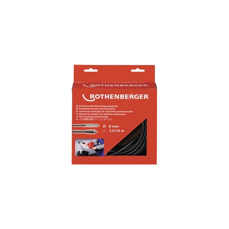 Outil de nettoyage tuyau longueur 7,5 m arbre D. 8 mm ROTHENBERGER