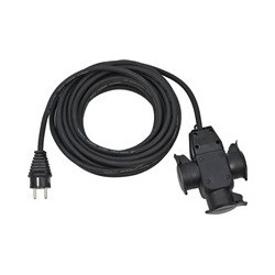 Rallonge électrique 230 V 10 m H07RN-F 3 x 1,5 mm² noir IP44 BRENNENSTUHL