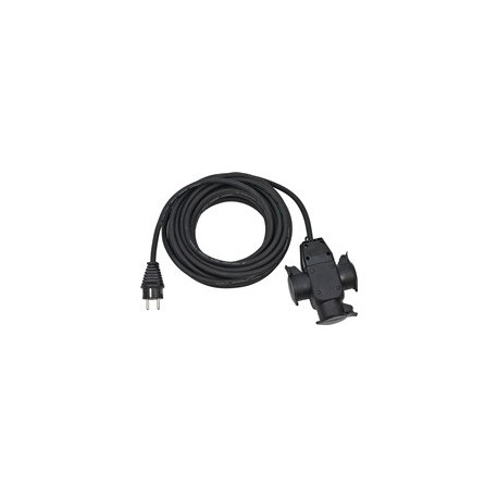 Rallonge électrique 230 V 10 m H07RN-F 3 x 1,5 mm² noir IP44 BRENNENSTUHL