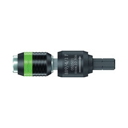 Porte-embouts 889/4/1 F Rapidaptor 1/4 pouces C 6,3+E 6,3 L.64mm WERA