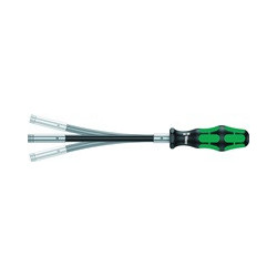 Tournevis porte embouts 393 S 1/4 pouce avec aimant et circlip -L.173,5mm Kl.flex.3K-Poignée WERA