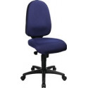 Chaise de bureau pivotante avec mécanisme synchrone bleu 450-550mm TOPSTAR