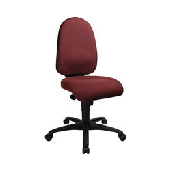 Chaise de bureau pivotante avec mécanisme synchrone bordeaux 450-550mm TOPSTAR