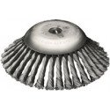 Brosse conique D.170 mm Trou.Fil 0,5mm acier 12mm 10000min-¹ LESSMANN
