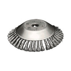 Brosse conique D.200 mm Trou.Fil 0,5mm acier 14mm 10000min-¹ LESSMANN
