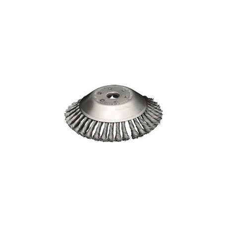 Brosse conique D.200 mm Trou.Fil 0,5mm acier 14mm 10000min-¹ LESSMANN