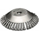 Brosse conique D.200 mm Trou.Fil 0,5mm acier 14mm 10000min-¹ LESSMANN