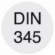Foret hélicoïdal avec cône morse, en acier à coupe rapide, type N, DIN 345, laminé, surface sans revêtement, Ø h8 : 23,50 mm, Long. totale 276 mm