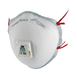Masque de protection respiratoire 8833 SA FFP3/V NRD avec vanne 80 Unités (Par 80)