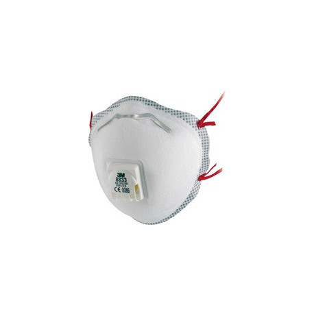 Masque de protection respiratoire 8833 SA FFP3/V NRD avec vanne 80 Unités (Par 80)
