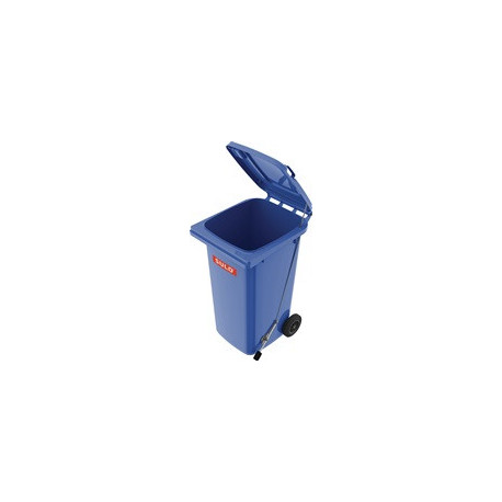 Bac poubelle 120l HDPE bleu - Pédale SULO