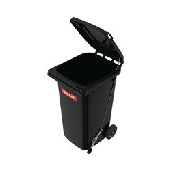 Bac poubelle 240l HDPE grie - pédale SULO