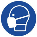 Pictogramme d'obligation ASR A1.3/DIN EN ISO 7010 Port du masque - Plastique