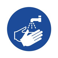 Pictogramme d'obligation ASR A1.3/DIN EN ISO 7010 Lavage de main