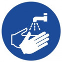 Pictogramme d'obligation ASR A1.3/DIN EN ISO 7010 Lavage de main