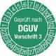 Plaquette de vérification pluriannuelles D. 30 mm contrôlé selon la norme DGUV3 22-31 - 10 unités