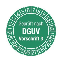 Plaquette de vérification pluriannuelles D. 30 mm contrôlé selon la norme DGUV3 22-31 - 10 unités