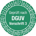 Plaquette de vérification pluriannuelles D. 30 mm contrôlé selon la norme DGUV3 22-31 - 10 unités