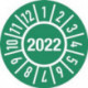 Plaquette de vérification d'un an D. 15 mm année 2022 avec mois film sachet de 10
