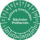 Plaquette de vérification pluriannuelles D30mm contrôle réussi 22-27 - 10 unités