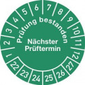 Plaquette de vérification pluriannuelles D30mm contrôle réussi 22-27 - 10 unités