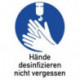 Pictogramme d'obligation ASR A1.3/DIN EN ISO 7010 Désinfection des main