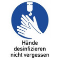 Pictogramme d'obligation ASR A1.3/DIN EN ISO 7010 Désinfection des main
