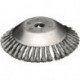 Brosse conique D.200 mm Trou.Fil 0,5mm acier 14mm 10000min-¹ LESSMANN