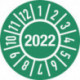 Plaquette de vérification d'un an D. 30 mm année 2022 avec mois film sachet de 10