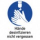 Pictogramme d'obligation ASR A1.3/DIN EN ISO 7010 Désinfection des main