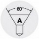 Foret à center, en acier à coupe rapide à 5 % de cobalt, DIN 333-A, Ø de foret k12 : 1,60 mm, Ø queue h8 : 4,00 mm