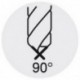 Foret à pointer CN, à queue cylindrique, angle de pointe 90°, en acier à coupe rapide à 5 % de cobalt, DIN 1835-B, surface sans revêtement, Ø h8 : 4 mm