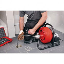 Machine de nettoyage de vidange RODRUM S 13 EU 230 V / 250 W avec jeu d'outils ROTHENBERGER