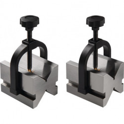 Paire de doubles vés pour D. 5-50 mm acier L75xB55xH55 mm tolérance ± 0004 mm P