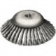 Brosse conique D.170mm Trou.Fil 0,5mm acier 12mm 10000min-¹ LESSMANN