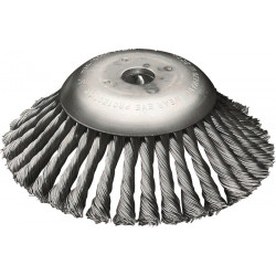 Brosse conique D.170mm Trou.Fil 0,5mm acier 12mm 10000min-¹ LESSMANN