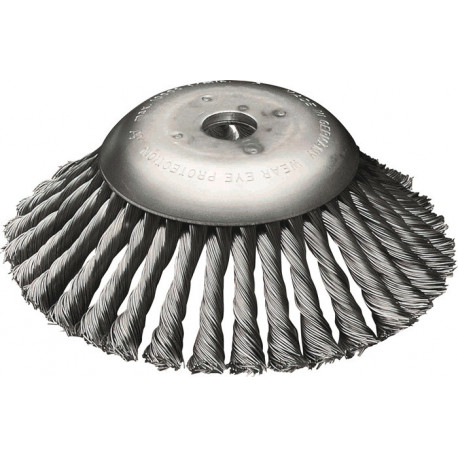 Brosse conique D.170mm Trou.Fil 0,5mm acier 12mm 10000min-¹ LESSMANN