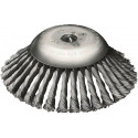 Brosse conique D.170mm Trou.Fil 0,5mm acier 12mm 10000min-¹ LESSMANN