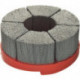 Brosse à disque HFB D.50mm Poils abrasifs Bohr.SiC Grain 180 3600min-¹ LESSMANN